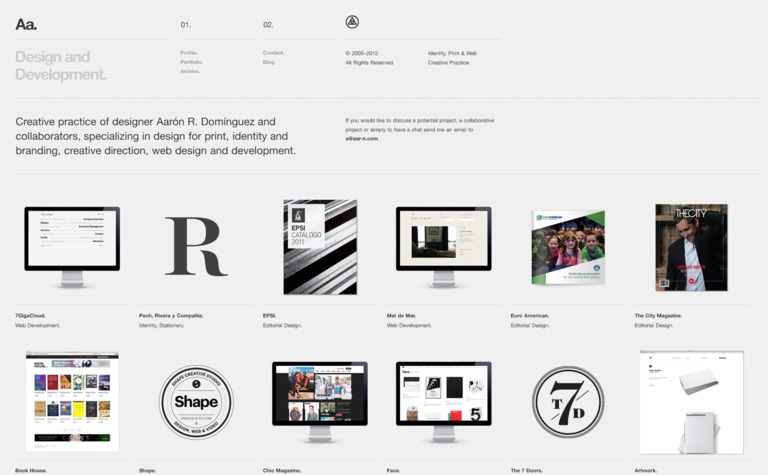 Web Design Inspiration - Aarón Domínguez