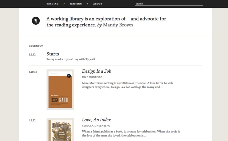 Web Design Inspiration - A Working Library