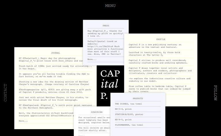 Web Design Inspiration - Capital P