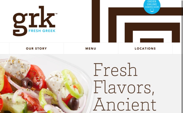 Web Design Inspiration - GRK Fresh Greek