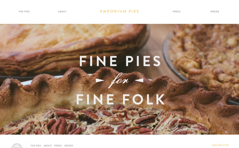 Web Design Inspiration - Emporium Pies