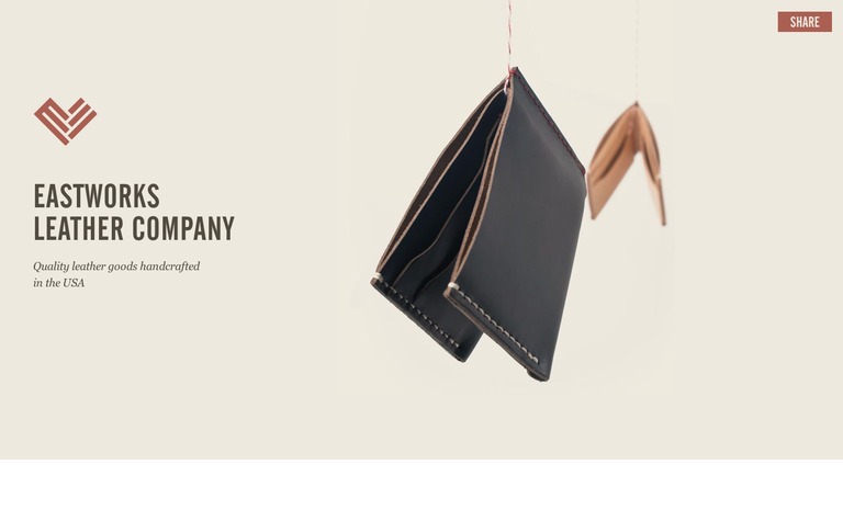 Web Design Inspiration - Eastworks Leather Company