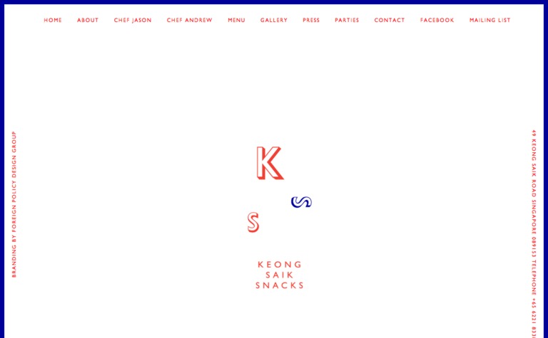 Web Design Inspiration - Keong Saik Snacks