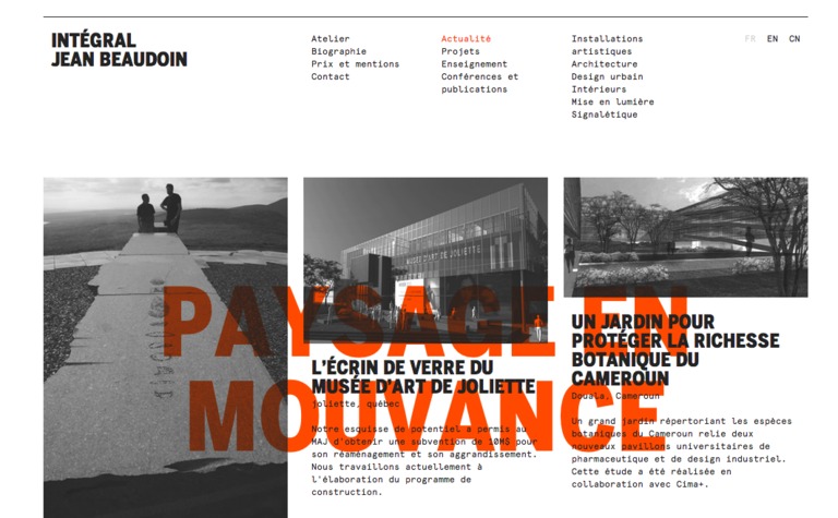 Web Design Inspiration - Intégral Jean Beaudoin