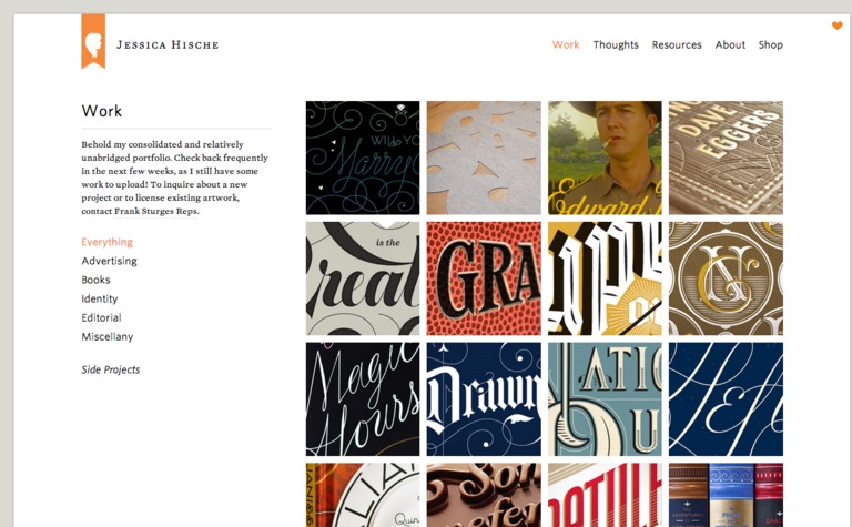 Web Design Inspiration - Jesscia Hische