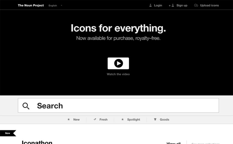 Web Design Inspiration - The Noun Project