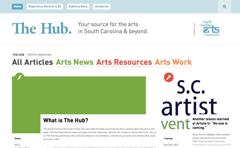 Web Design Inspiration - SC Arts Hub