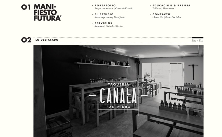 Web Design Inspiration - Manifesto Futura