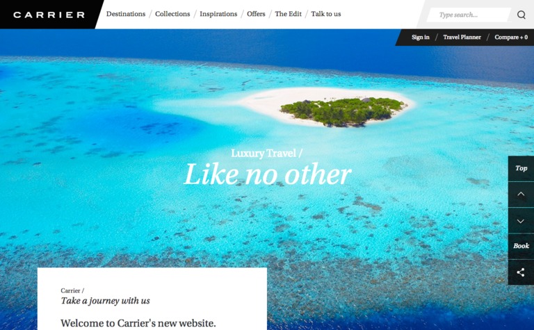 Web Design Inspiration - Carrier