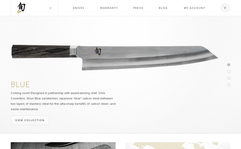Web Design Inspiration - Shun Cutlery