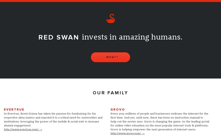 Web Design Inspiration - Red Swan