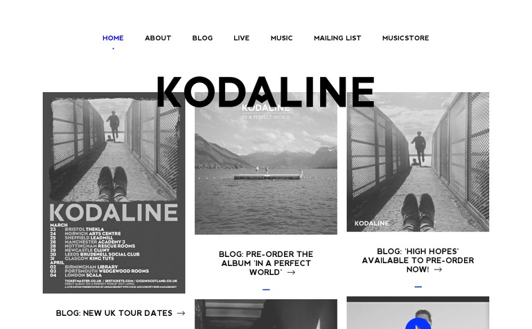 Web Design Inspiration - Kodaline