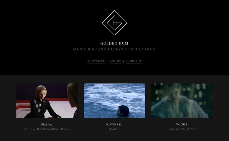 Web Design Inspiration - Golden Hum