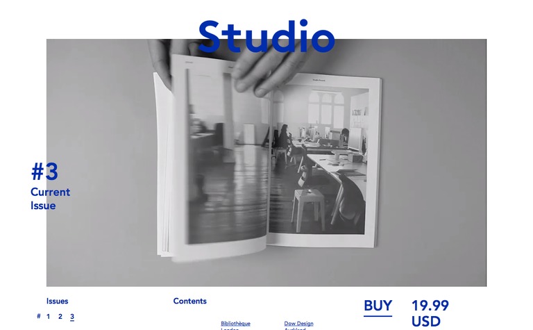 Web Design Inspiration - Studio Magazine