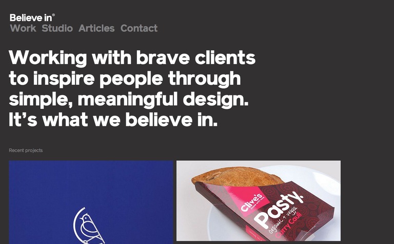 Web Design Inspiration - Believe In