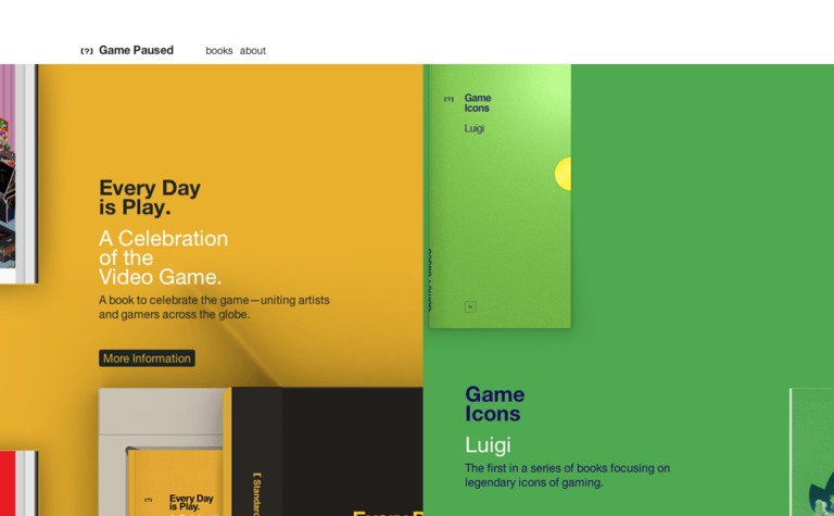 Web Design Inspiration - Game Paused