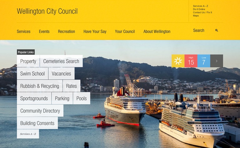 Web Design Inspiration - Wellington City Council