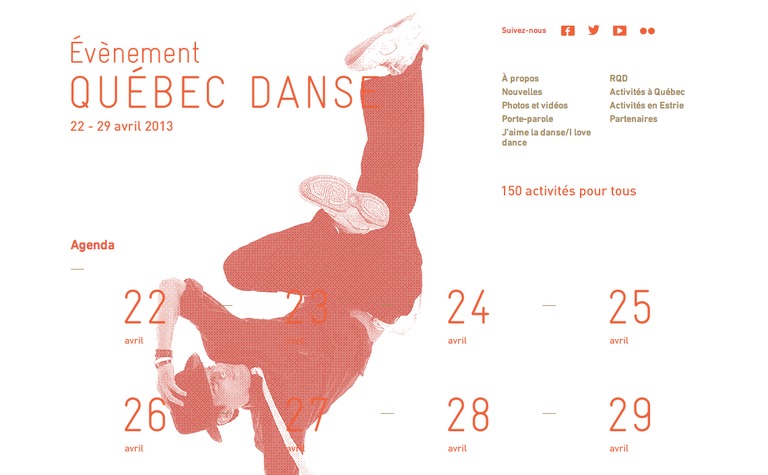 Web Design Inspiration - Québec Danse