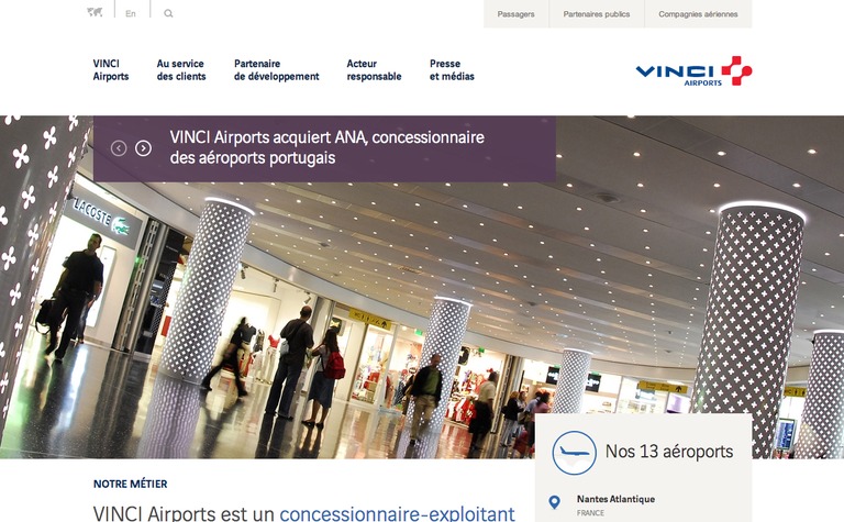 Web Design Inspiration - VINCI Airports