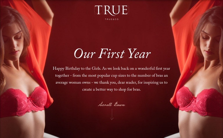 Web Design Inspiration - True&Co — Anniversary