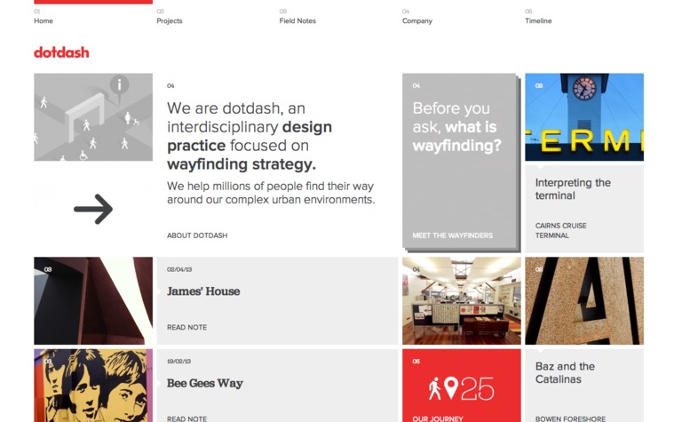 Web Design Inspiration - Dot Dash