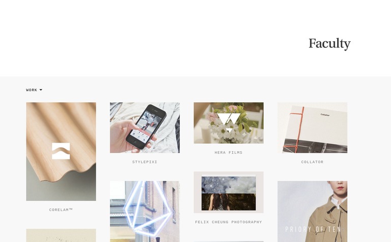 Web Design Inspiration - Faculty