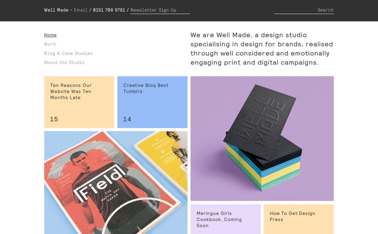 Web Design Inspiration - Well Made Studio