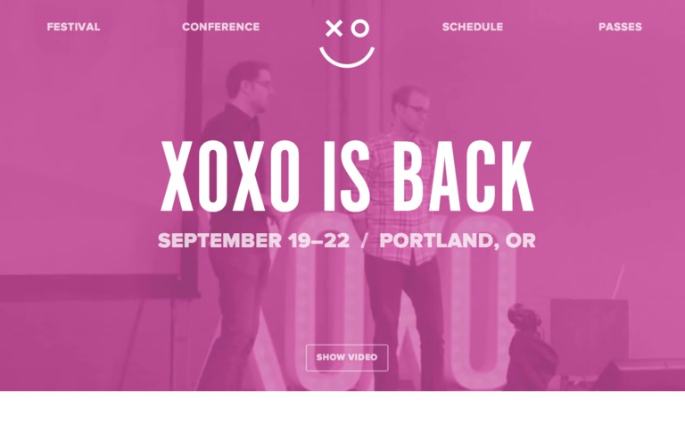 Web Design Inspiration - XOXO 2013