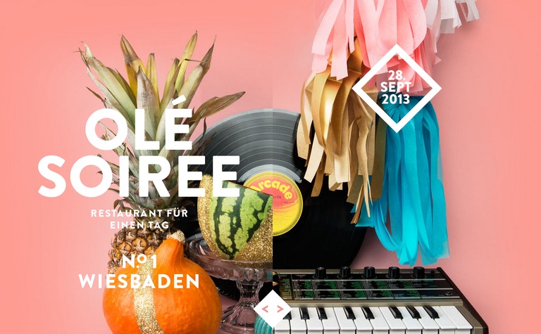 Web Design Inspiration - Olé Soiree