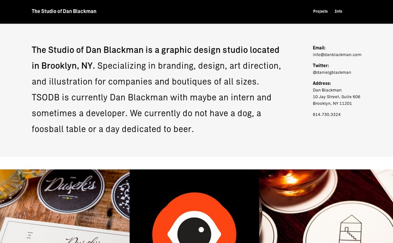 Web Design Inspiration - The Studio of Dan Blackman
