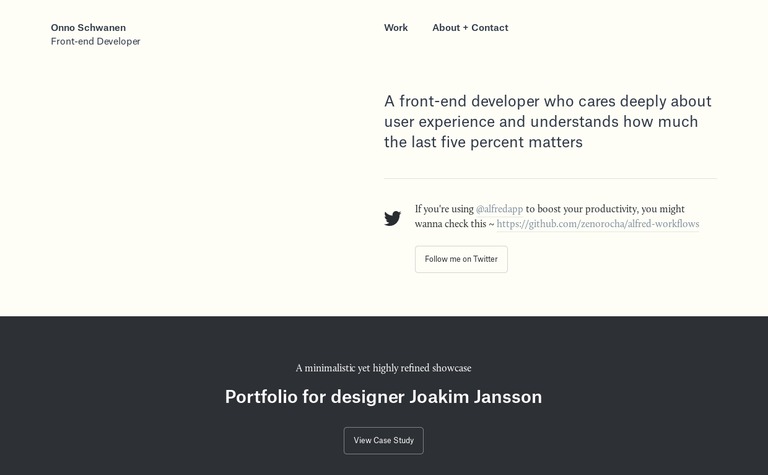 Web Design Inspiration - Onno Schwanen