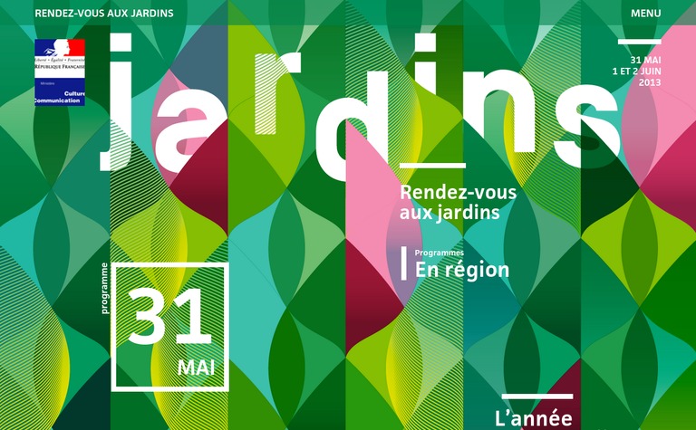 Web Design Inspiration - Rendez-vous aux Jardin 2013