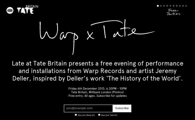 Web Design Inspiration - Warp x Tate
