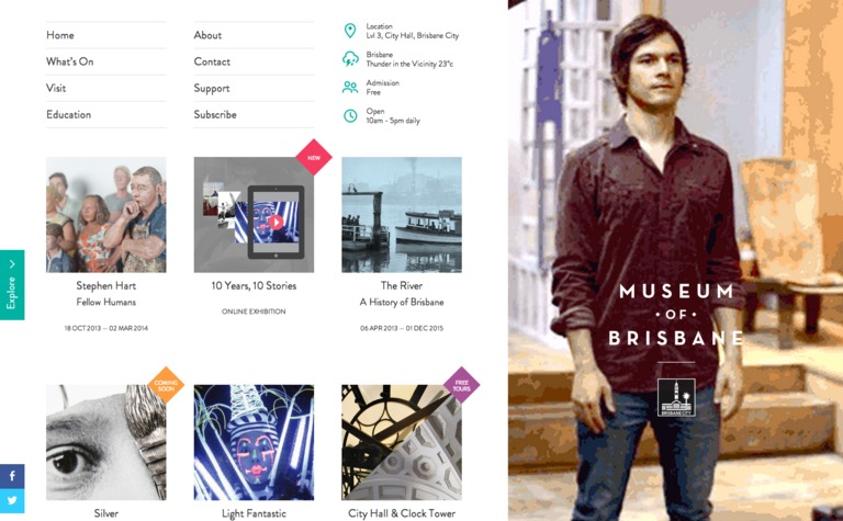 Web Design Inspiration - Museum of Brisbane