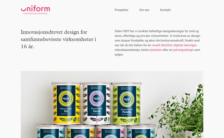 Web Design Inspiration - Uniform Strategisk Design