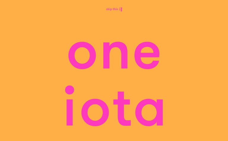 Web Design Inspiration - One Iota