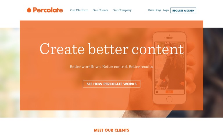 Web Design Inspiration - Percolate