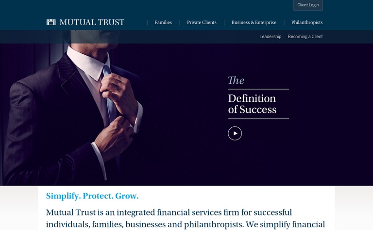 Web Design Inspiration - Mutual Trust