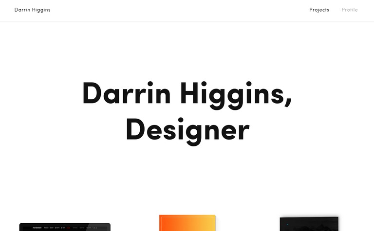 Web Design Inspiration - Darrin Higgins