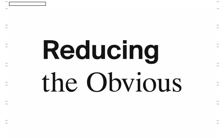 Web Design Inspiration - Reducing the Obvious