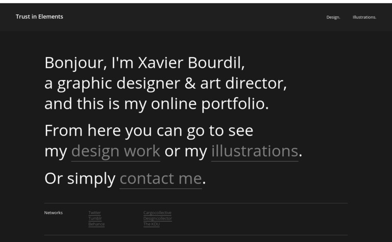 Web Design Inspiration - Xavier Bourdil