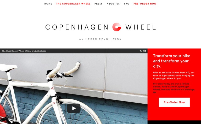 Web Design Inspiration - Superpedestrian — The Copenhagen Wheel