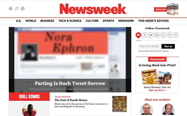 Web Design Inspiration - Newsweek