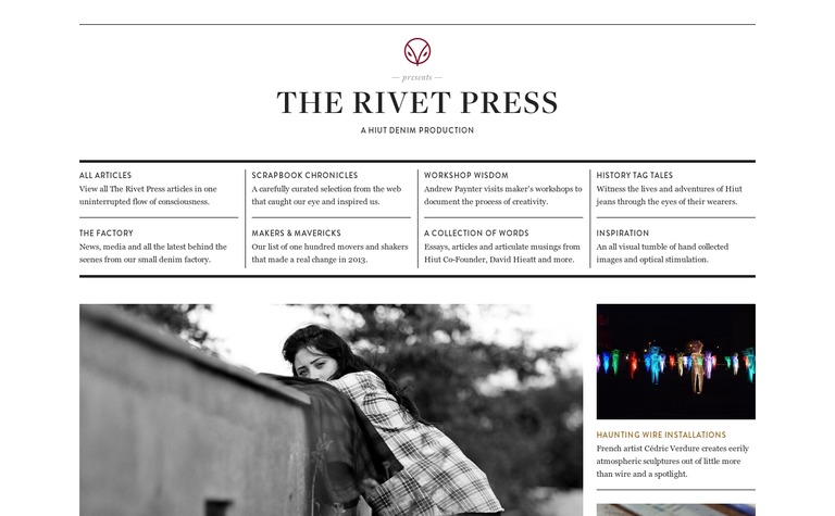 Web Design Inspiration - The Rivet Press