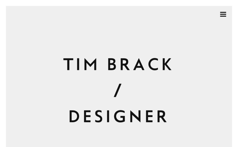 Web Design Inspiration - Tim Brack