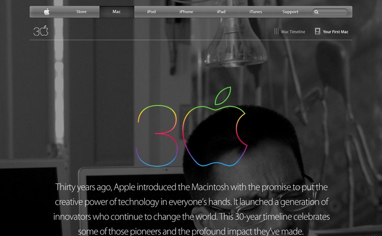 Web Design Inspiration - Apple — Thirty Years of Mac