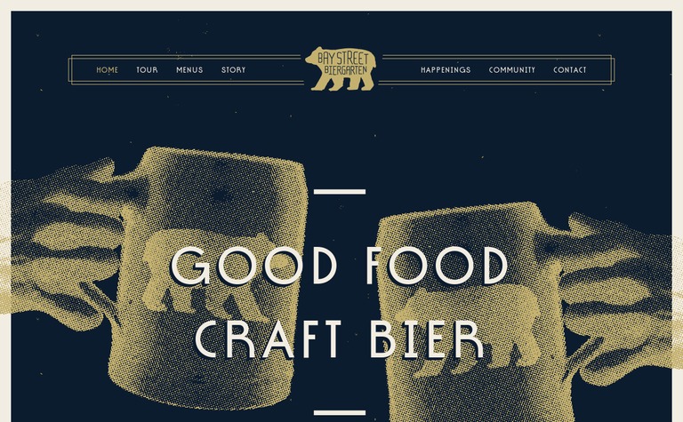 Web Design Inspiration - Bay Street Biergarten