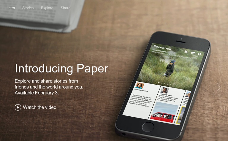 Web Design Inspiration - Facebook — Paper