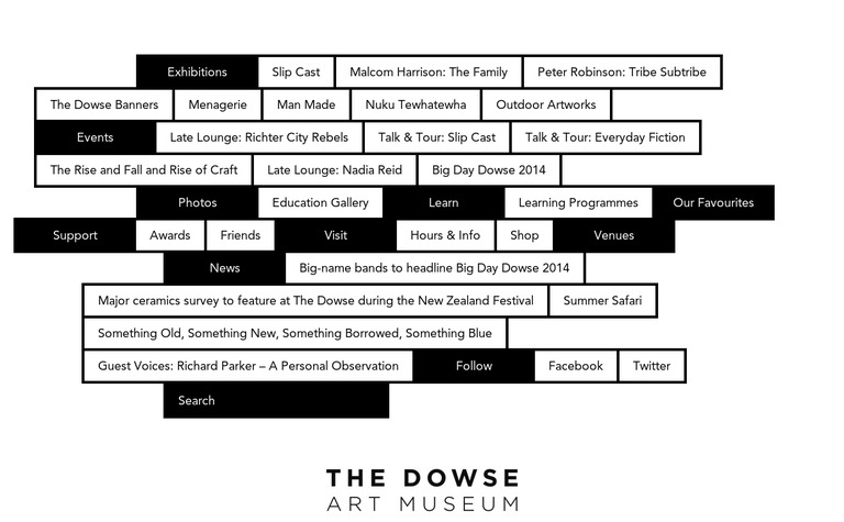 Web Design Inspiration - The Dowse Art Museum