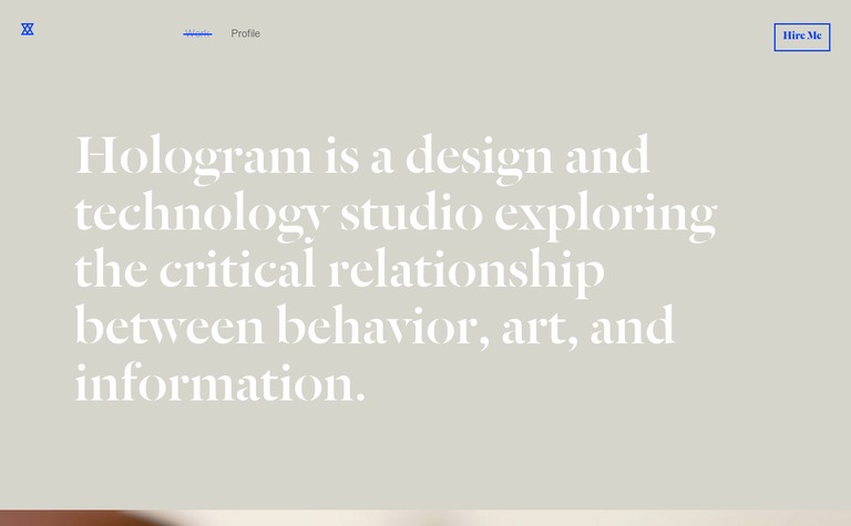 Web Design Inspiration - Hologram Studio